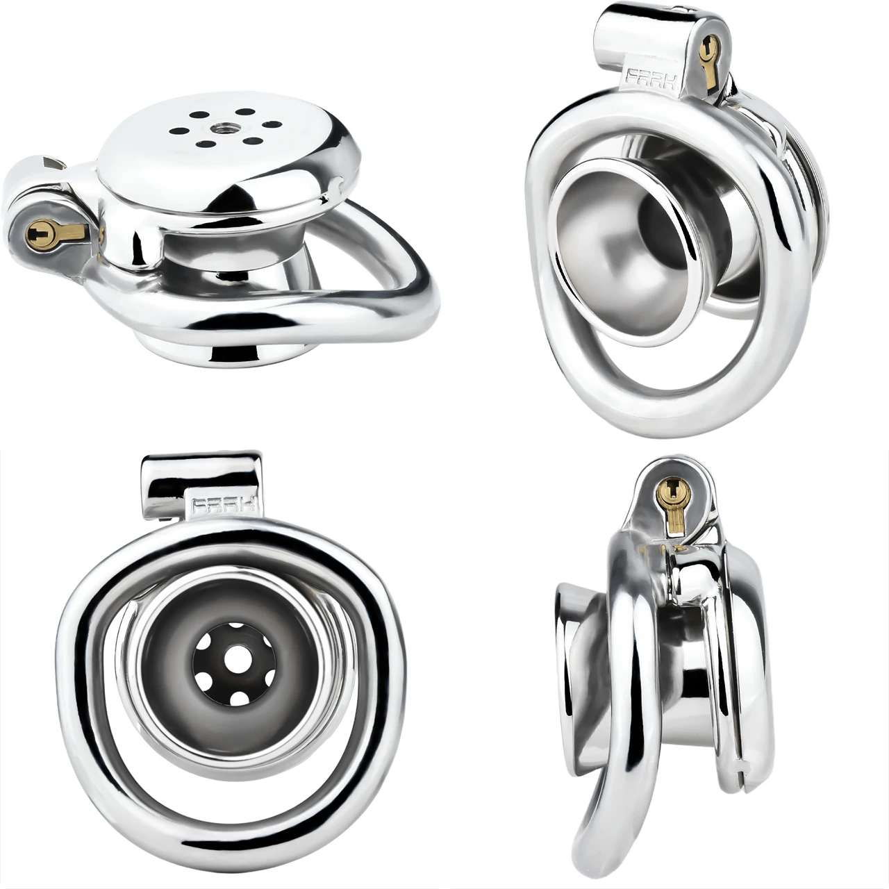 FRRK 240 Inverted Chastity Cage Device Silicone Urethral Catheter Penis Plug Cockring Stealth Lock Sex Toy For Men Adult Product