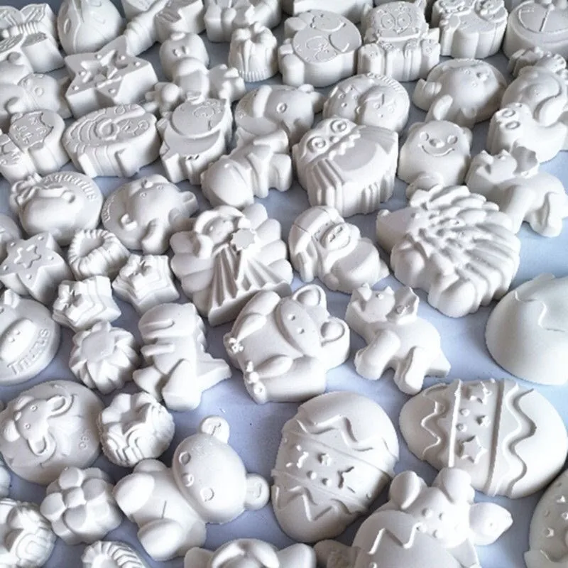 

Mini Small Gypsum Doll Colored Little Bear White Embryo Colored Stone Hero Doll Diy Toy Graffiti Wholesale For Children