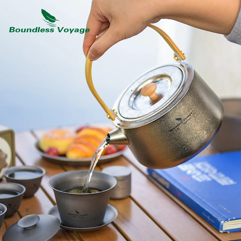 Boundless Voyage 300ml Titanium Tea Pot With Infuser Tea Kettle Cup Set  Single Layer Small Teapot With Filter for Loose Tea - AliExpress