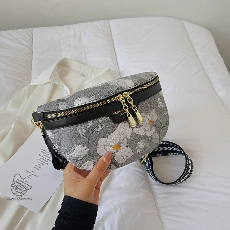 Fashionable Printed Women's Waist Bag & Chest Bag