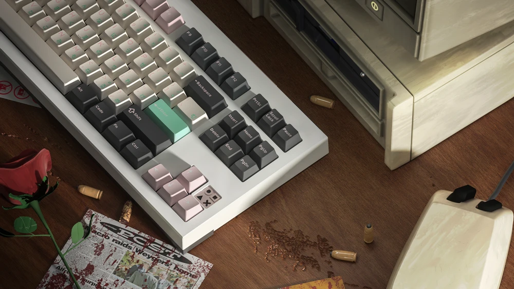 Black Pink, Perfil Cereja Hirigana para Teclado 87, 104 Bm60 Bm65 Bm68