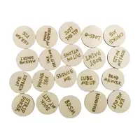 Useful Commemoration Tokens Unique Design Different Patterns Engraved Wooden Tokens  DIY Wooden Tokens Present 2