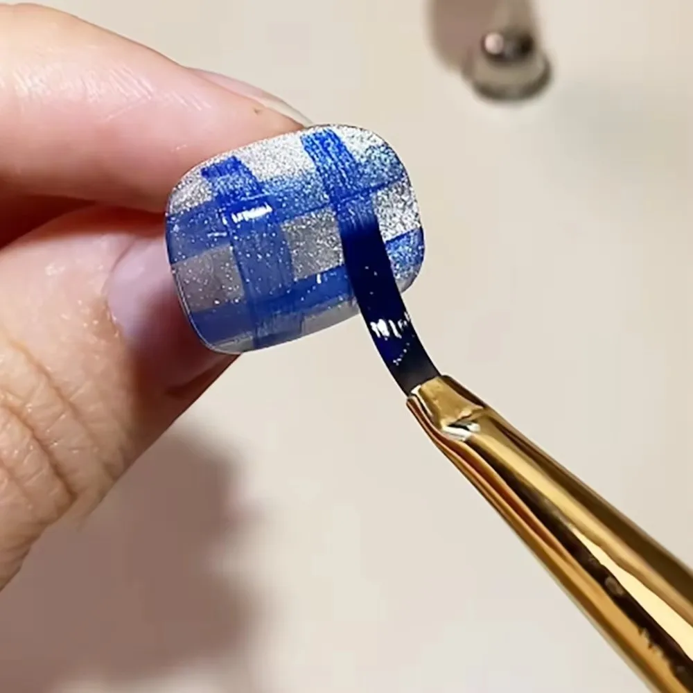 New DIY Nail Art Nail Art Brush Tartan Lines Brush Tip Drawing Painting Brush Ultra Fine Carving Dotting Pen