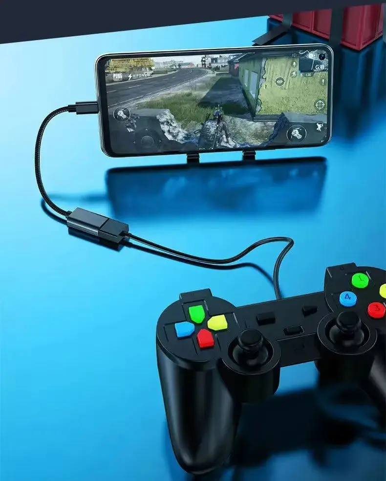 빨간색/검은색 USB-C to USB OTG 어댑터 - Type-C(남성) to USB(여성), 맥북 프로/에어, 아이폰 16/15 시리즈용