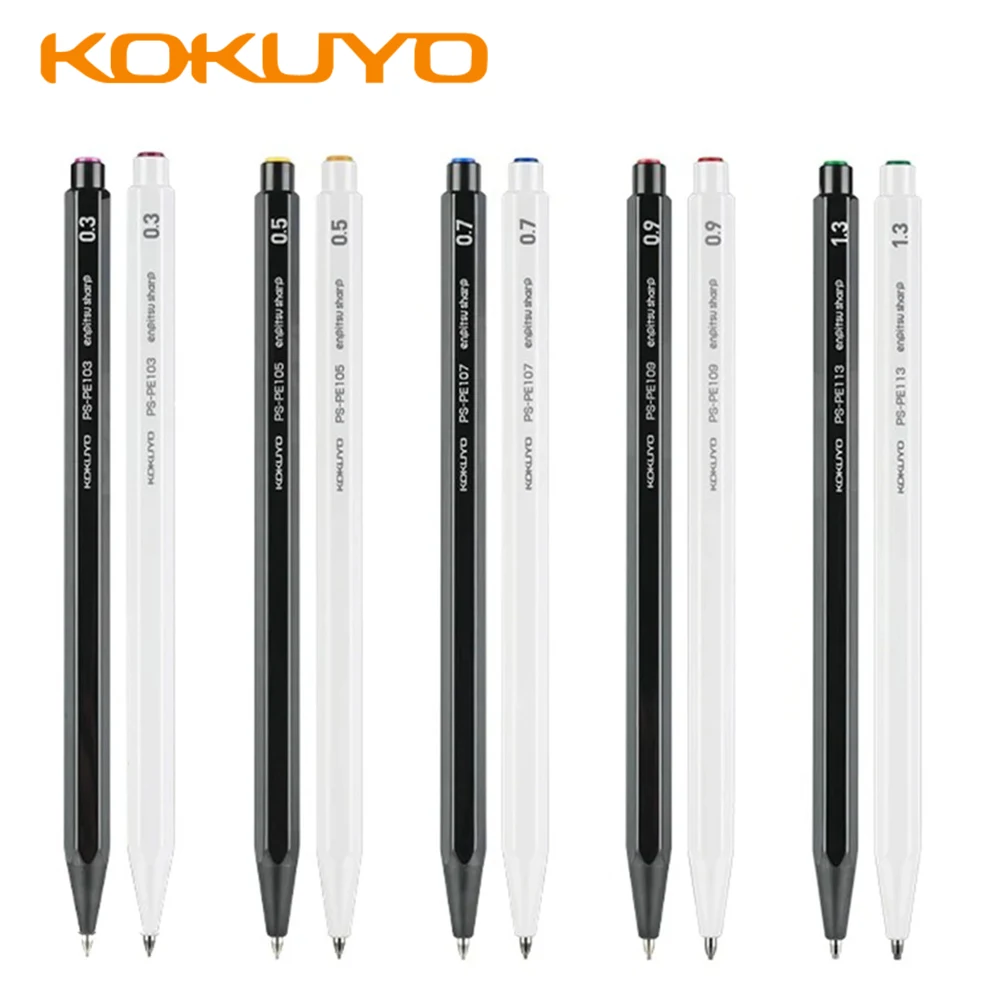 1PC 일본 KOKUYO 기계식 연필 PS-PE100 0.3/0.5/0.7/0.9/1.3mm 드로잉 쓰기 공예 예술 스케치 학교 문구