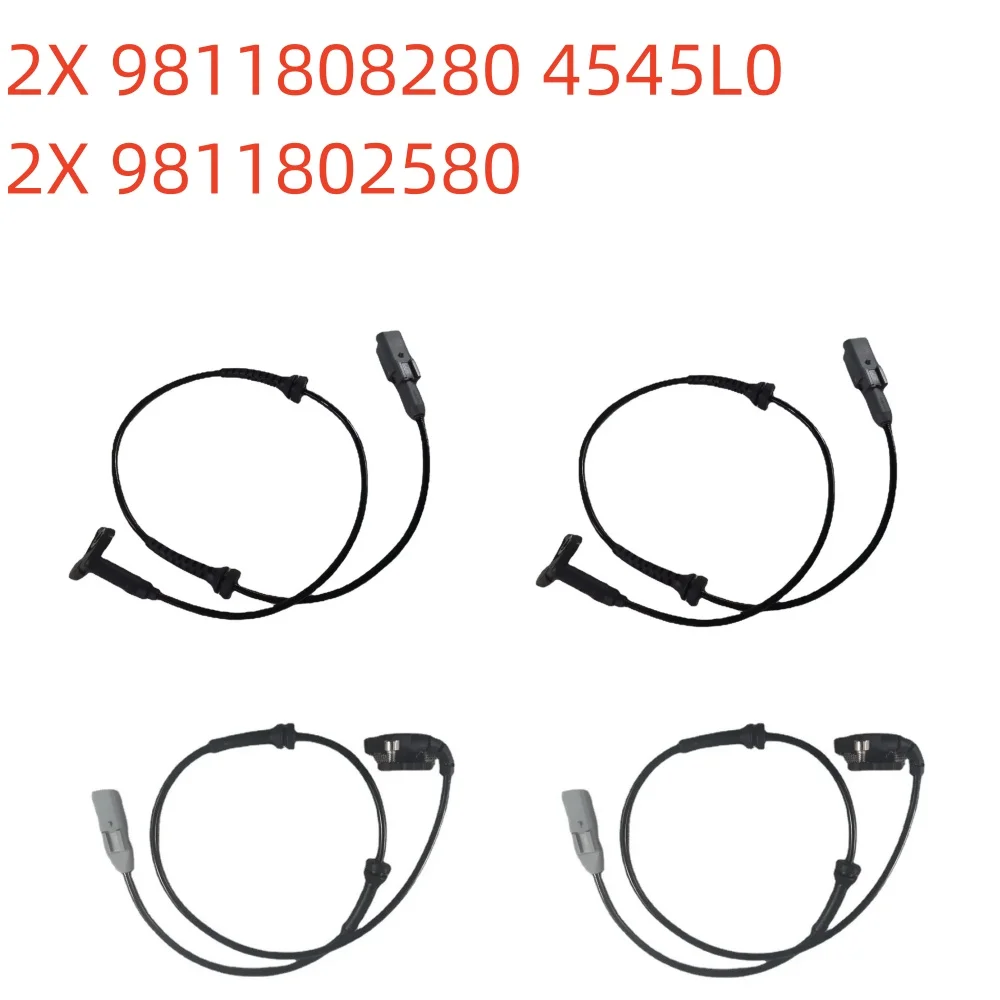 Front Rear ABS Wheel Speed Sensor 9811802580 9811808280 4545L0 454508 9659058180 for Peugeot 307 308 Citroen C4 DS4