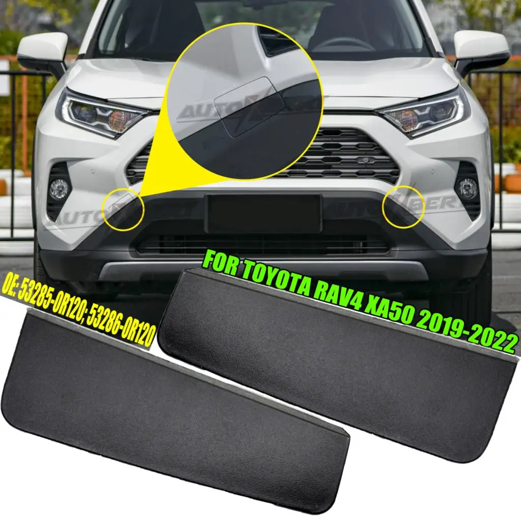 2x Toyota RAV4 XA50 Front Bumper Tow Hook Cover Cap 53285-0R120 53286-0R120