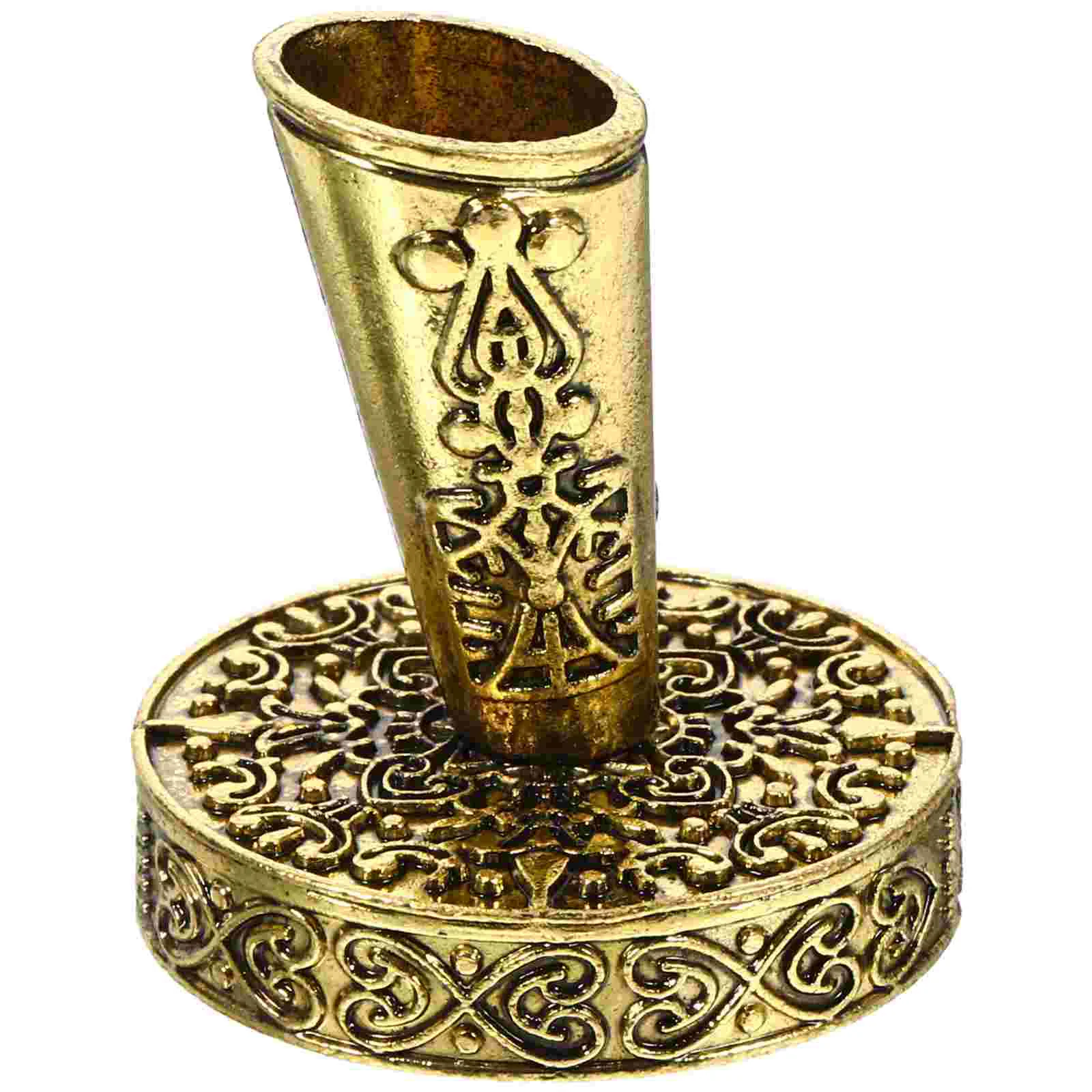 

Retro Oblique Pen Holder for Desk Single Desktop Stand Dip Water Metal Students