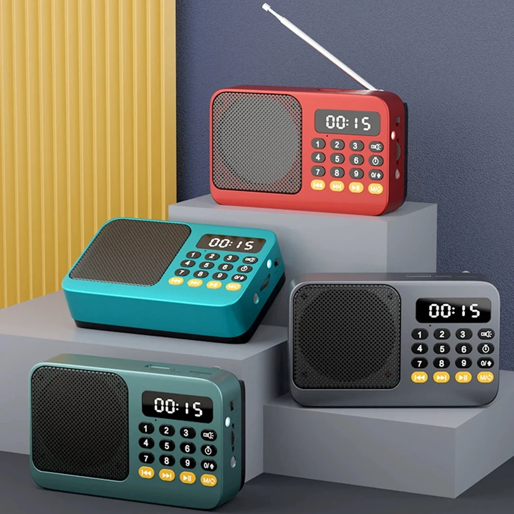 Bluetooth 5.0 Portable FM Radio Small Emergency Recargable Sound Box thumbnail 10