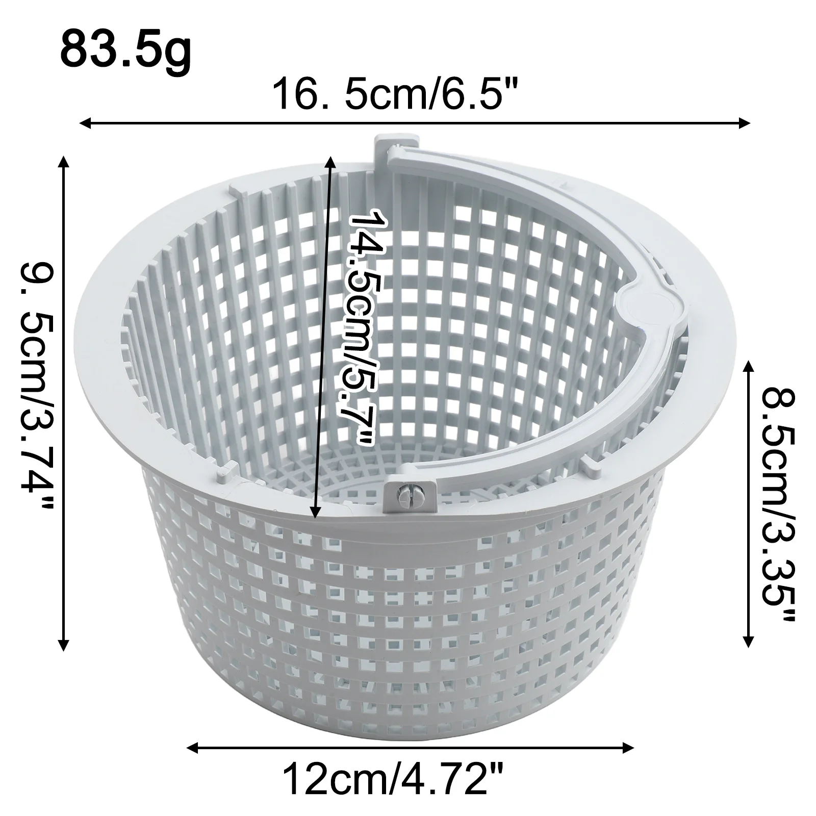 1pc Skimmer Filter Basket Replacement Parts For Hayward SPX1091C WB736660 16.5x9.5x12cm Skimmer Filter Basket With Handle Kit