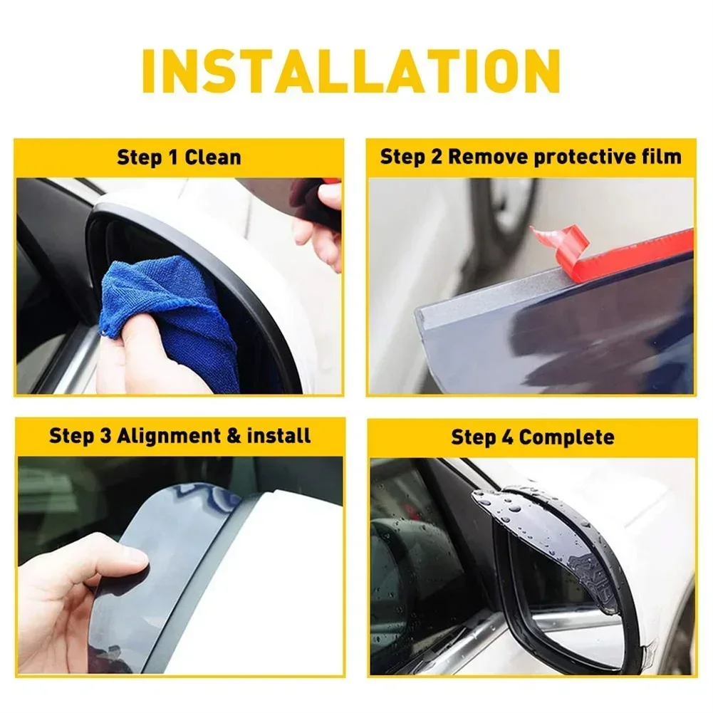 Rearview Mirror Rain Shield 2pcs Rear View Side Mirror Rain Board Eyebrow Guard Sun Visor Shade Shield Car Exterior Accessories Car Styling