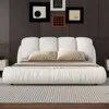 Luxury Upholstered Platform Bed with Thick Headboard,Leather Queen Bed with Oversized Padded Backrest,Platform Bed Frame 1