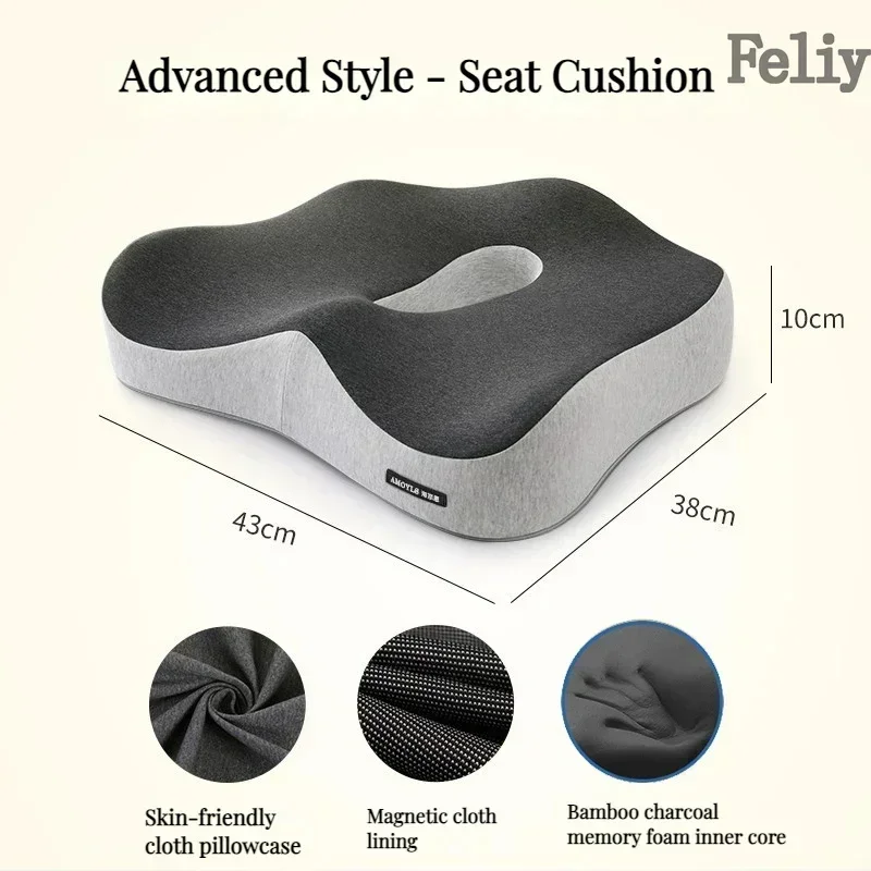 Ergonomic Memory Foam Seat Cushion for Enhanced Comfort and Pain Relief