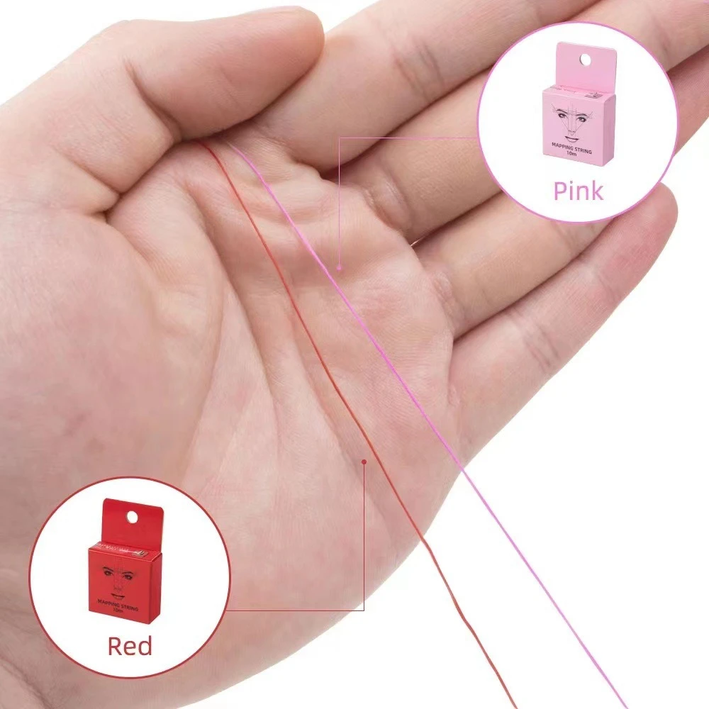 5 Colors Tattoo Thread Eyebrow Marker Thread Tattoo Brows Ruler Auxiliary Line Drawing Ink Positioning Mapping Line Box