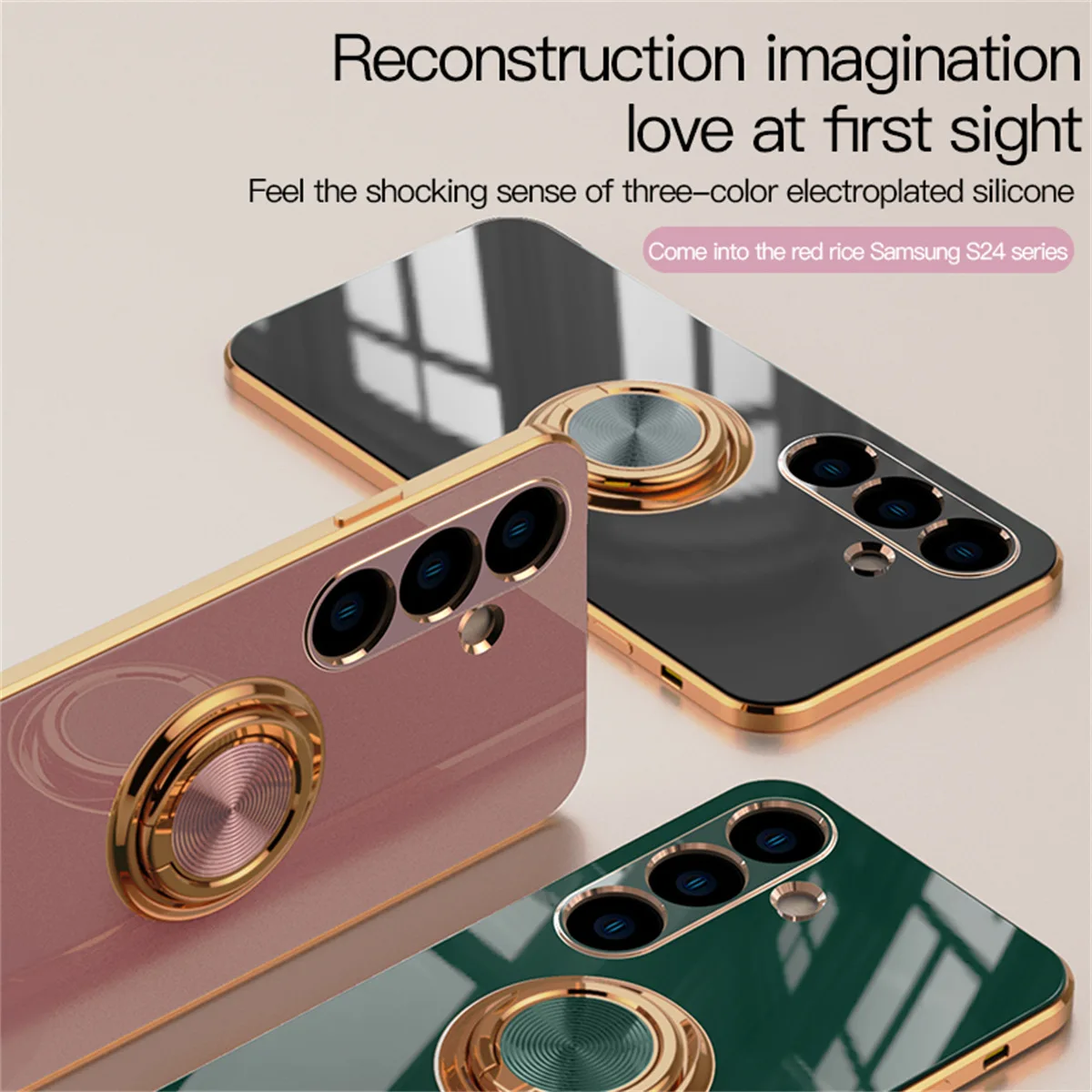 Versatile Magnetic Ring Holder Shockproof Silicone Case