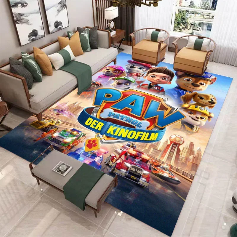 Decorative Carpet Non Slip Carpet Kids Carpet 3D Cartoon PAW P-Patrol printed Carpet Living Room Bedroom Non-slip Home Bedroom Decor Area Rug Birthday Gift