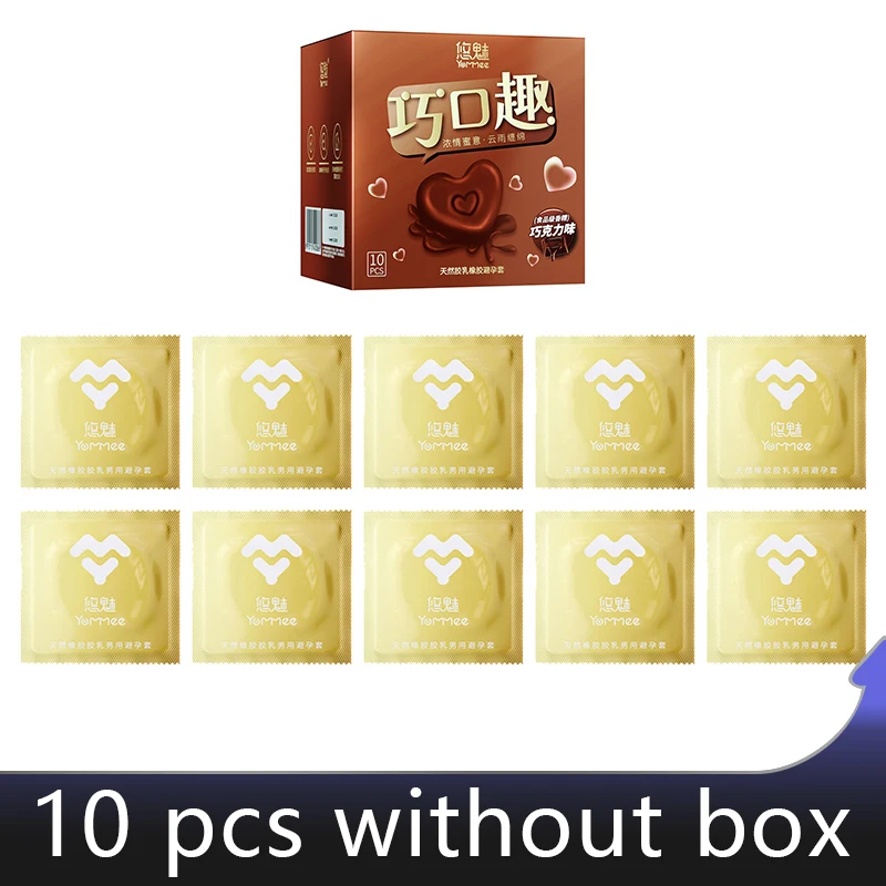 Chocolate Flavour Blowjob Oral Sex Condoms For Men Women Sterile Oil Free Ultra Thin Condom Oral Love Dick Penis Sleeve Sex Toys