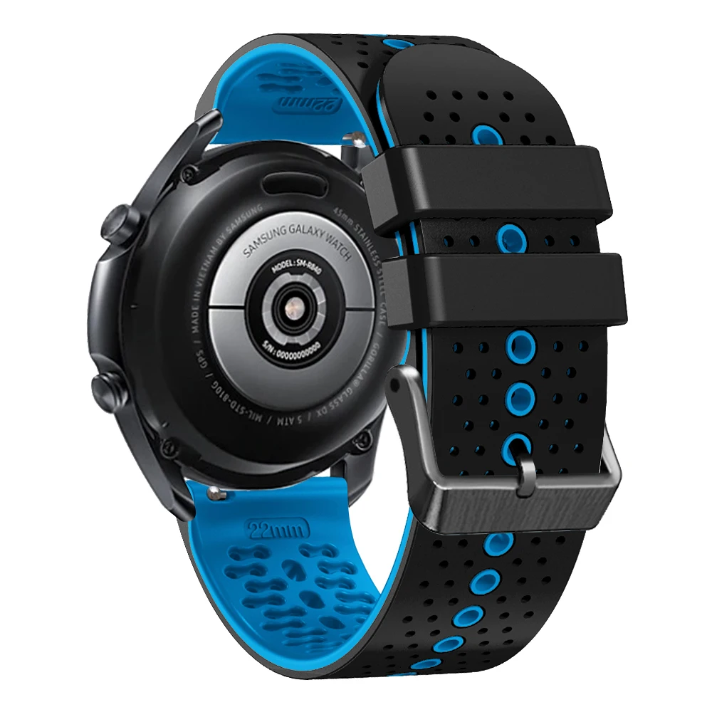 Versatile 22mm Soft Silicone Watchband Strap - Enhanced Comfort & Style