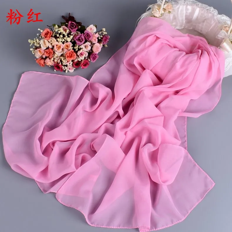 women's long chiffon scarf