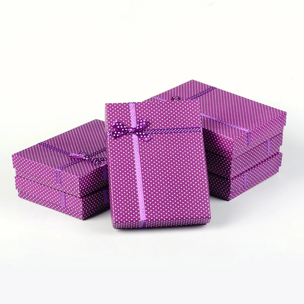 

30pcs Jewelry Cardboard Boxes Packaging Display Boxes with Bowknot For Earring Necklaces Jewellery Gifts Wrapping 160x120x30mm