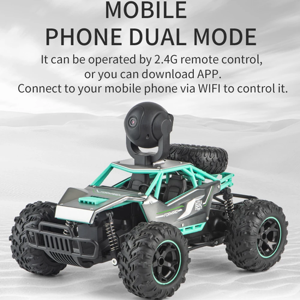 RC Trucks 2.4G 1:14 Alloy Off-Road Climbing Car High-speed 1080P WiFi Camera Video Drift Remote Control Car Toys for Boys Gifts 4
