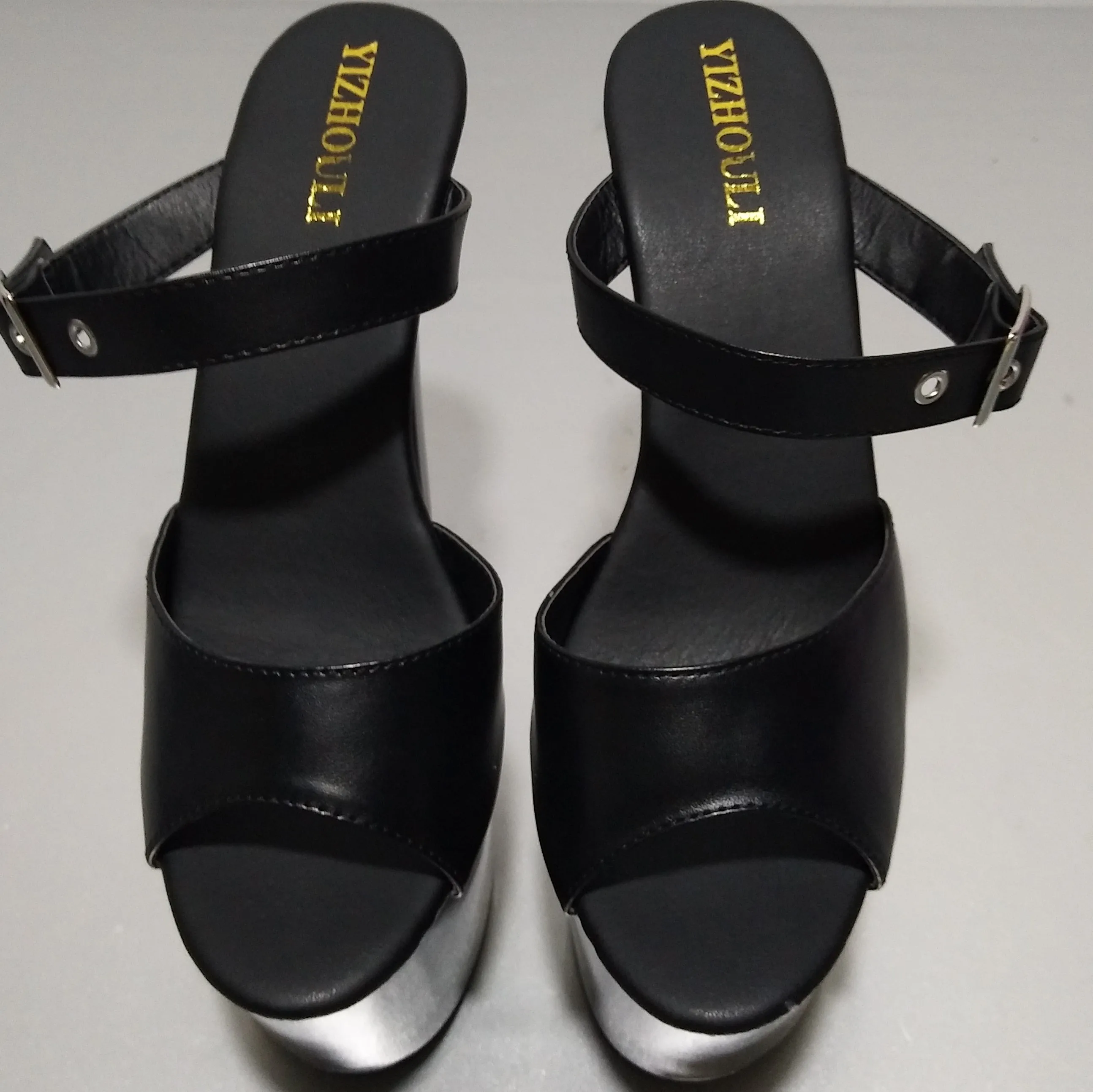 17cm Buckle Women's Slippers Gentle Women Sandals Popular Peep Toe High Heels Sexy 7 Inch Platform Exotic dance shoes