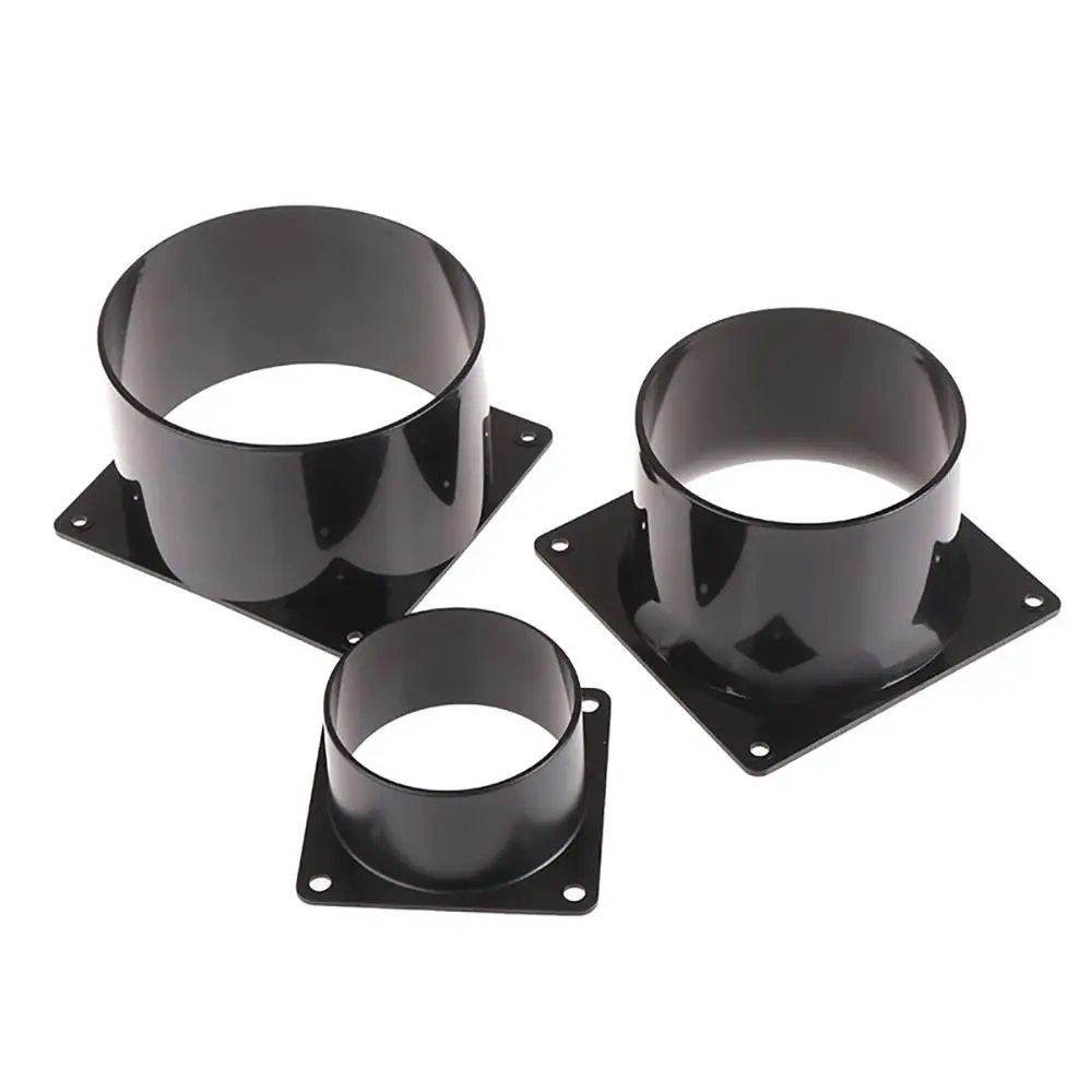 75/100/120/150mm Flange Connector ABS Square Bottom Straight Flange Air Inlet And Outlet Air Ducting Connection
