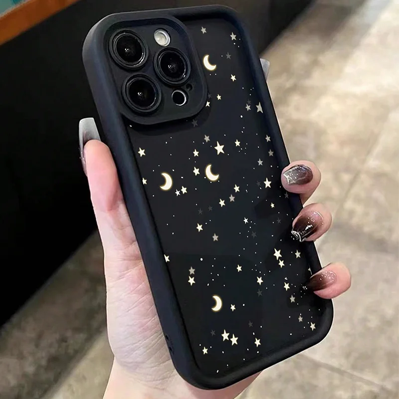Star Print Soft Silicone TPU Phone Case - Sleek Protective Back Cover