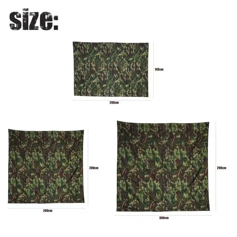Camouflage Shelter Tourist Awning Canopy Tarp Tent Shade Ultralight Garden Canopy Sunshade Outdoor Camping Hammock Waterproof