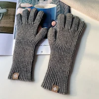 Fashion Touch Screen Knitted Gloves Women Winter Gloves Warm Riding Gloves Solid Fluffy Work Gloves Y2k Harajuku Kawaii Mittens - Image 5