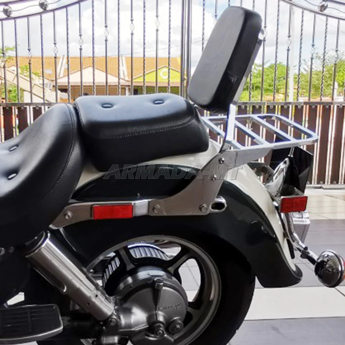 TCMT Sissy Bar Backrest w/ Luggage Rack for Honda Magna VF750 '94-'03 VF250 '95-'06