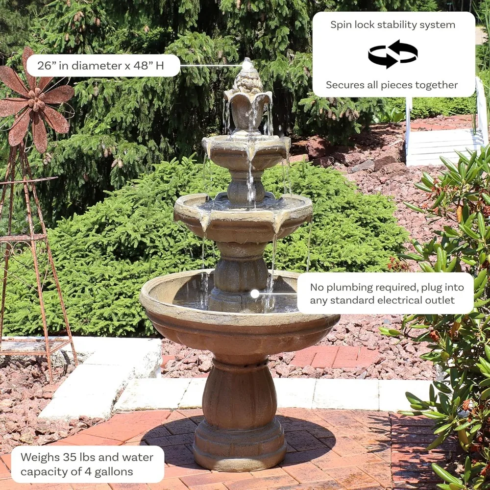 48 Inch Three-layer Electric Fountain 3