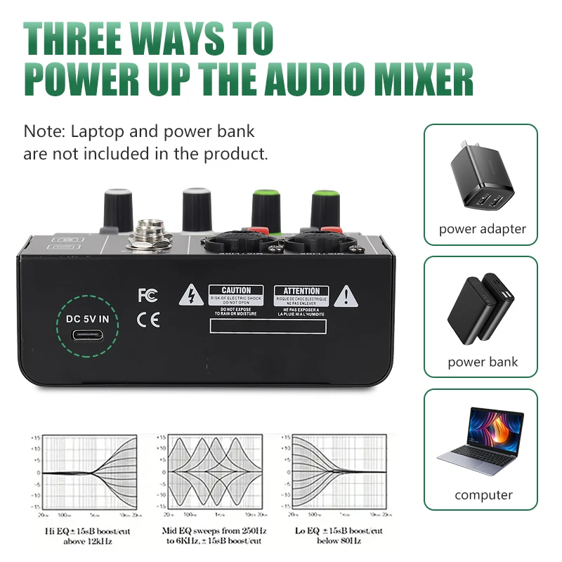 Audio Interface 2 Channels Professional portable Audio Interface sound card console mini USB MIXER Guitar Recording Studio Singing