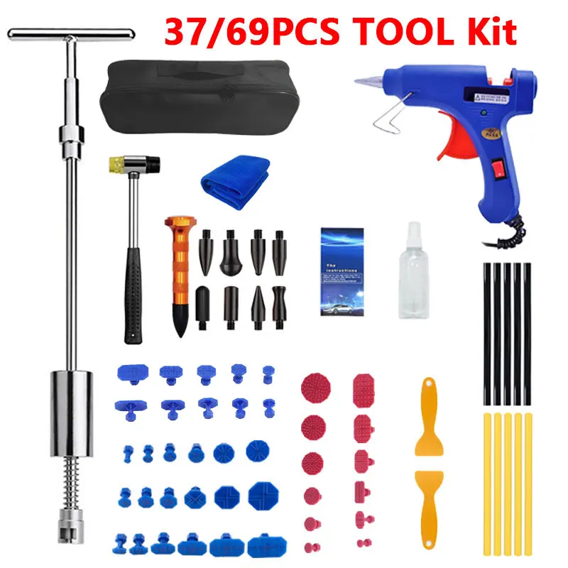 36/69/18Pcs Automobile Dent Repair Tool Set Car Dent Puller Small Dents Hail Damage Repair Tool Set Paint-Free Body Remover
