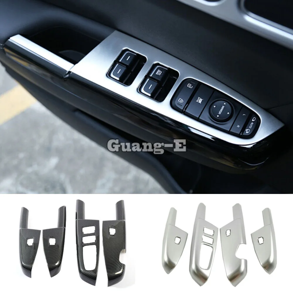 For Kia Kx5 Sportage 2016 2017 2018 Car Styling ABS Chrome Door Window Glass Panel Armrest Lift Switch Button Trim Frame 4pcs | Автомобили