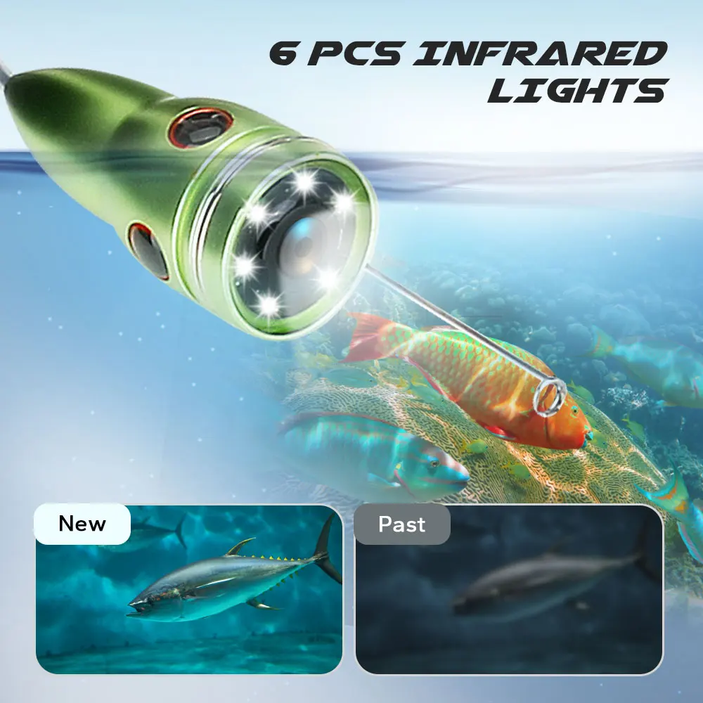GAMWATER Fish Finder Winter Fishing Camera 7'' HD 1000TVL Waterproof Underwater Fisherman Camera For Sea /Boat / Ice Fishing, fish finder