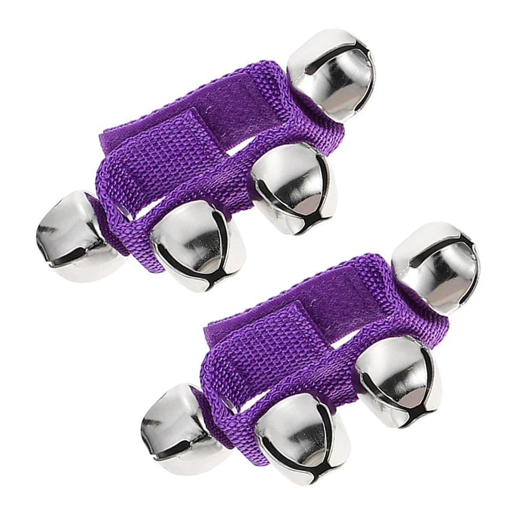 2 Pcs Orff Rattle Party Music Instruments Percussion Kids Wrist Bells Hand Musical Bracelet Alloy Jingle Wristband Shaking Toys