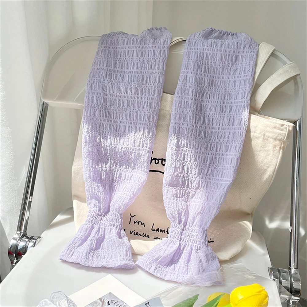 Guanti Protezione Solare UV Senza Dita - Maniche In Rete Per Estate, Bianco E Nero