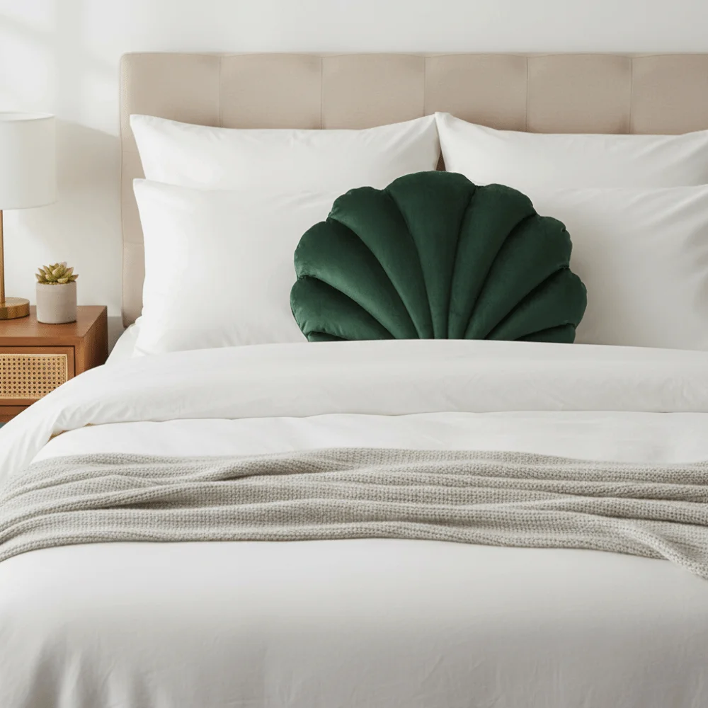 Simulation Dutch Velvet Shell Cushion Soft Skin-friendly Shell Throw Pillow Comfortable Breathable Sofa Waist Pillow Bed