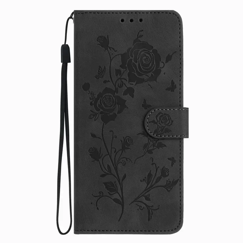 Elegant Rose Flower Wallet Phone Case Cover #OHB