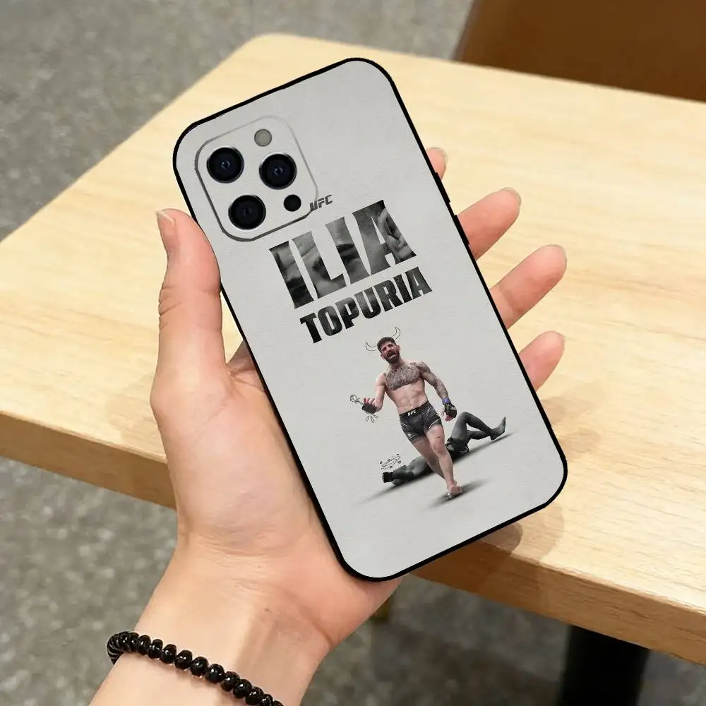 Black Soft Silicone Boxing Fighter Phone Case