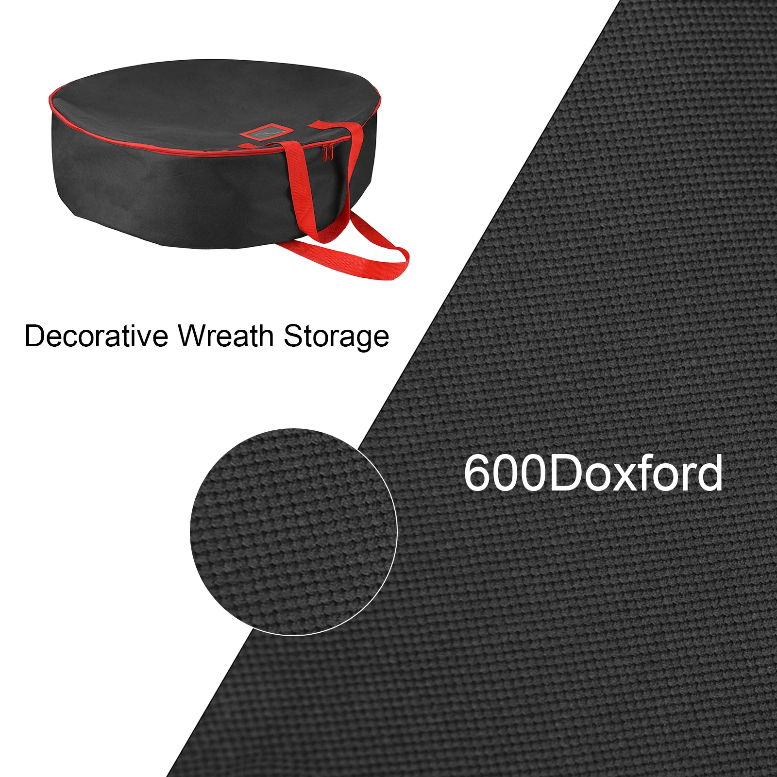 Storage Bag Wreath Container Handles Canvas Oxford Cloth Christmas Party Decoration Zippered Clean Up Home Supply Organized Bags