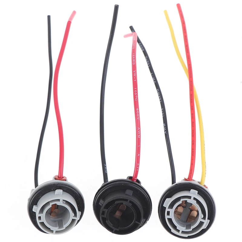 1156 1157 Bulb Socket BAY15D Lamp Holder P21/5W Adapter Base Connector 2pcs For Brake Light Plastic Car Accessories led lamp bulb base,light holder,brake light holder,lamp holder,light bulb socket,socket connector plug adapter