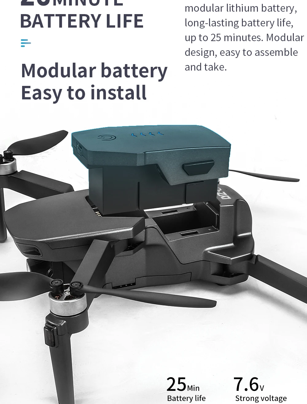 L300 GPS Drone, uin enen modular lithium battery, BATTERY LIFE long-lasting