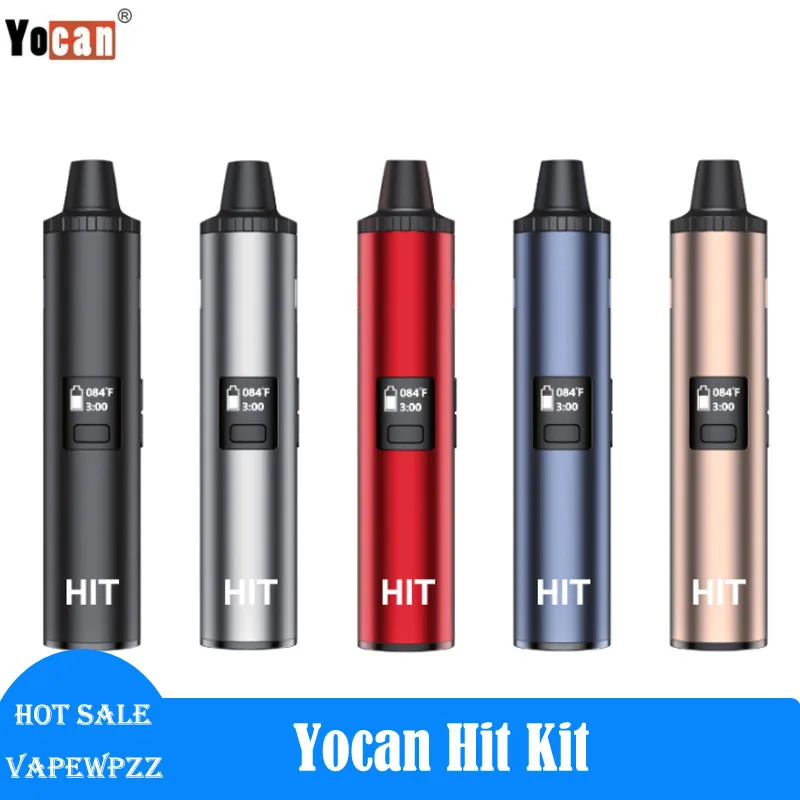 

Original Yocan Hit Kit Dry Vaporizer 1400mAh Battery with Ceramic Heating Chamber OLED display Electronic Cigarette Vape Pen Kit