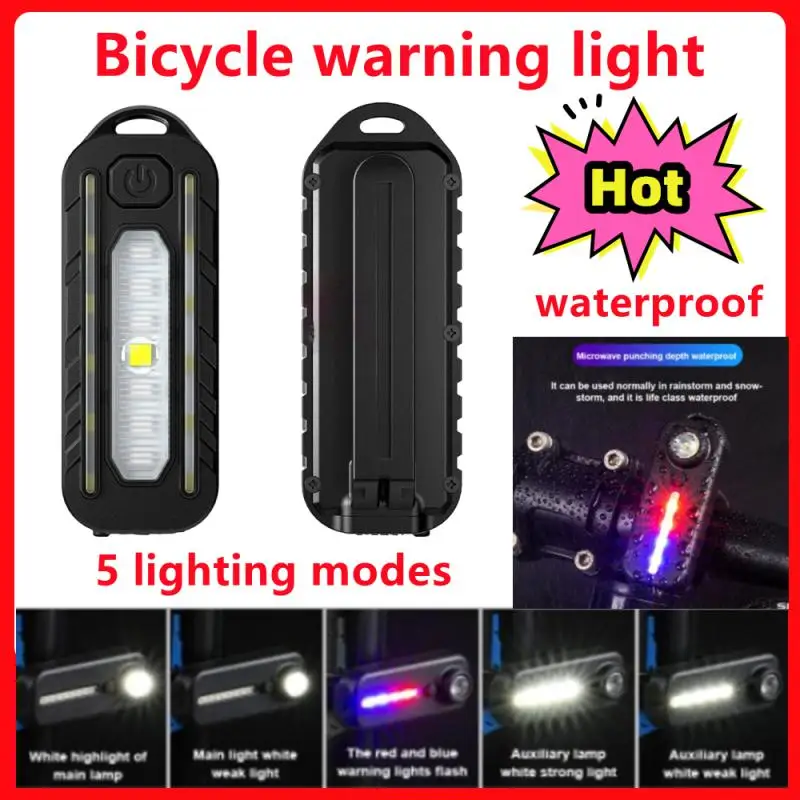 

Перезаряжаемый задний фонарь типа C, светодиодный портативный фонарик, водонепроницаемый аварийный фонарик, фонарик для велоспорта, бега, верховой езды, пешего туризма