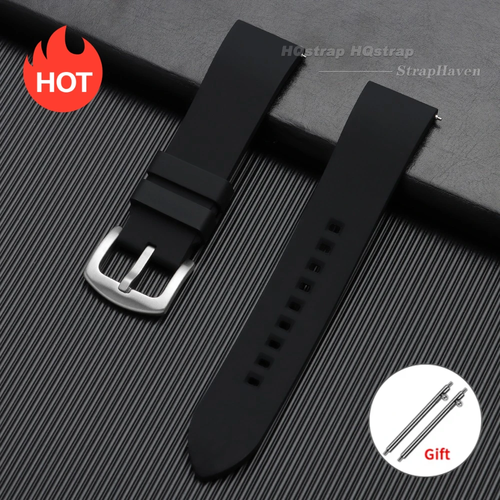 Versatile Waterproof Silicone Watch Strap - Quick Release, Soft, Unisex
