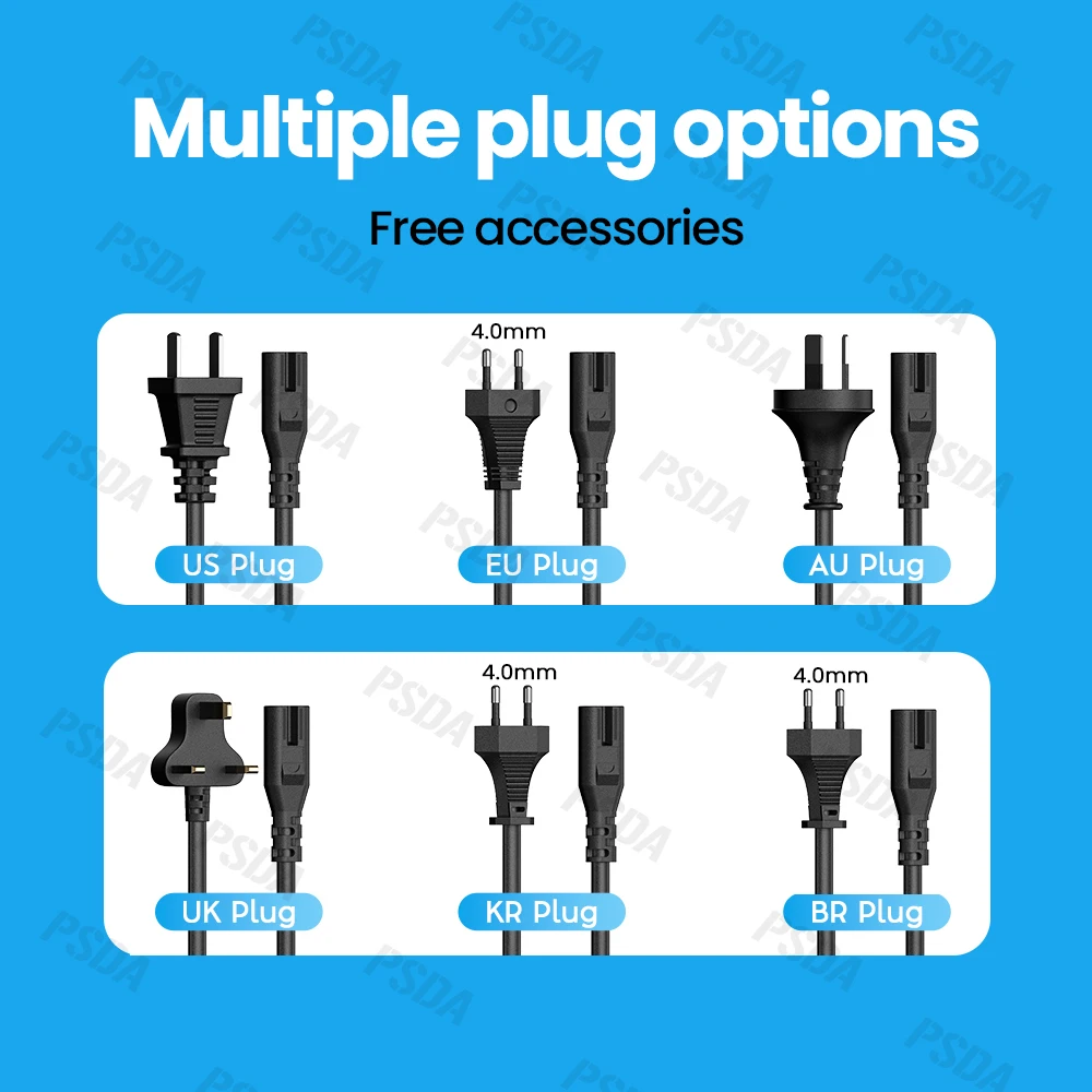 ƺ Ʈ  е Ｚ PSDA 3D 140W GaN USB , 3 USB C + 2 USB A Ʈ, 100W PD3.0 PPS AFC  