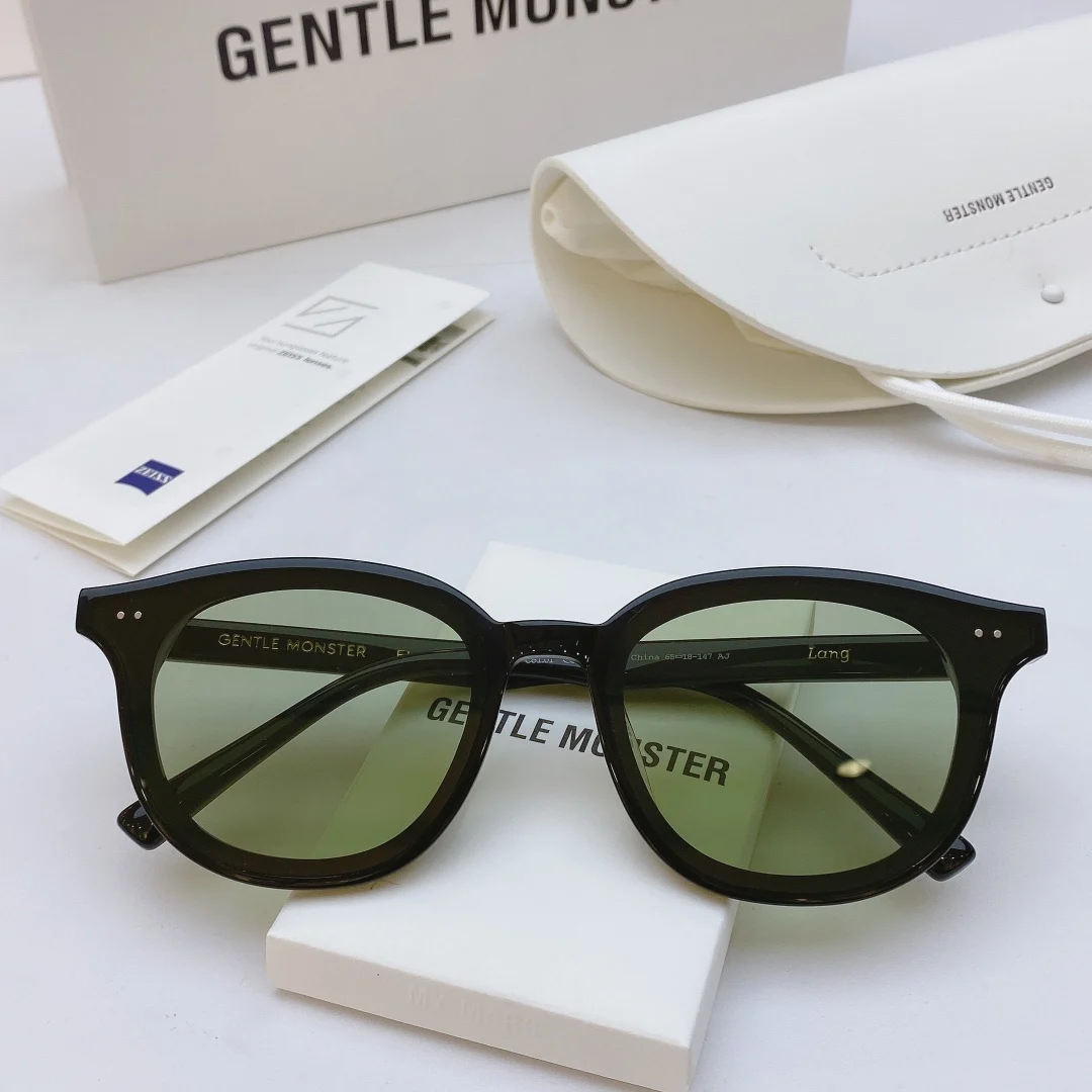 

Original Factory GENTLE MONSTER FLATBA GM Lang Series Trendy Green Lenses Men Women Sunglasses High End Casual Couple Eyewear