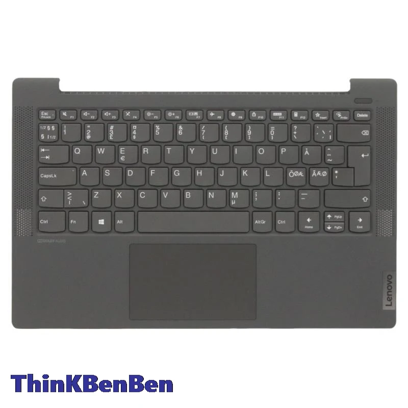 

NDC Nordic Black Keyboard Upper Case Palmrest Shell Cover For Lenovo Ideapad 5 14 14IIL05 14ARE05 14ALC05 14ITL05 5CB0Y89171